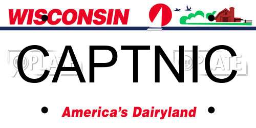 CAPTNIC Wisconsin License Plate