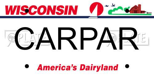 CARPAR Wisconsin License Plate