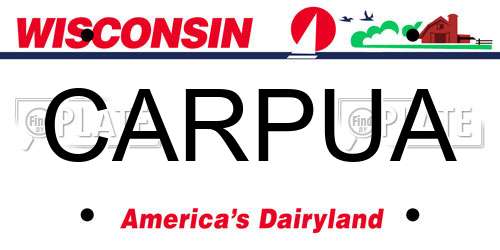 CARPUA Wisconsin License Plate