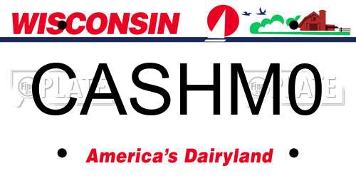 CASHM0 Wisconsin License Plate