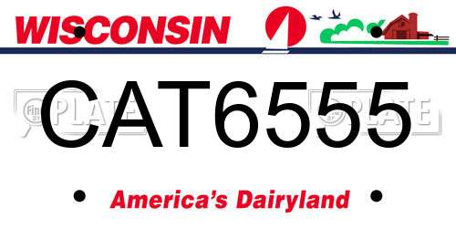 CAT6555 Wisconsin License Plate