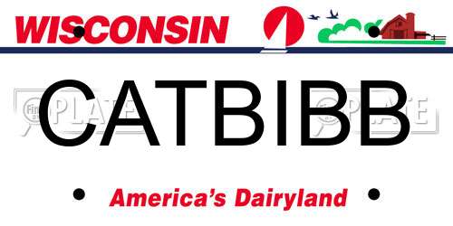 CATBIBB Wisconsin License Plate