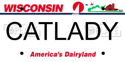 CATLADY Wisconsin License Plate