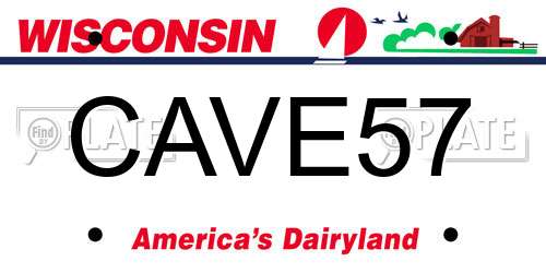 CAVE57 Wisconsin License Plate