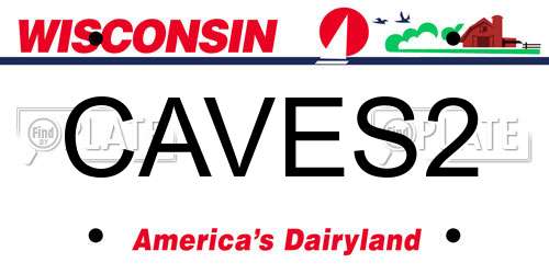 CAVES2 Wisconsin License Plate