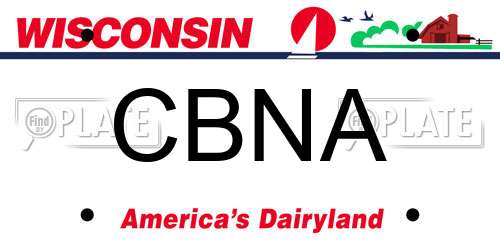 CBNA Wisconsin License Plate