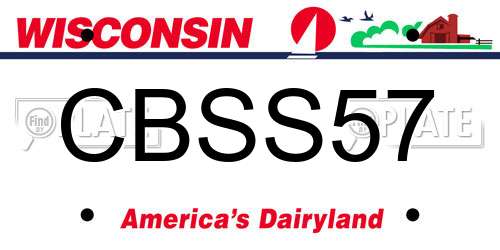 CBSS57 Wisconsin License Plate