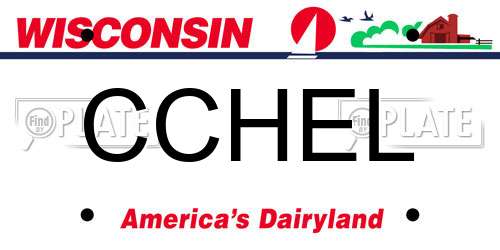 CCHEL Wisconsin License Plate