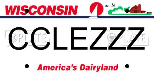 CCLEZZZ Wisconsin License Plate