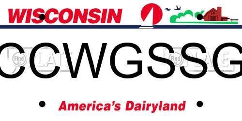 CCWGSSG Wisconsin License Plate