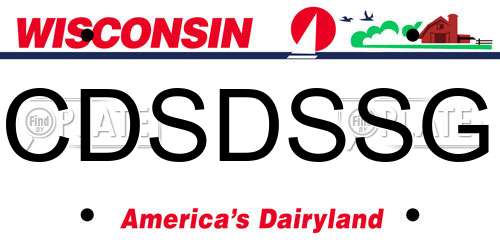 CDSDSSG Wisconsin License Plate