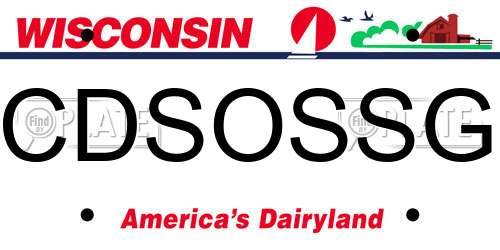CDSOSSG Wisconsin License Plate