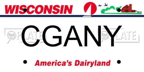 CGANY Wisconsin License Plate