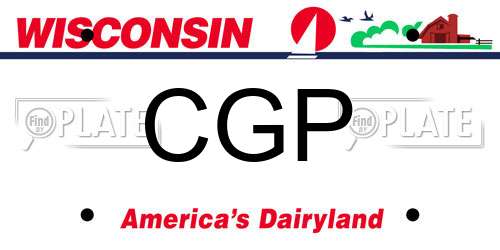 CGP Wisconsin License Plate