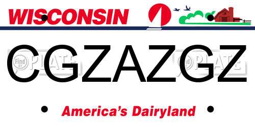 CGZAZGZ Wisconsin License Plate