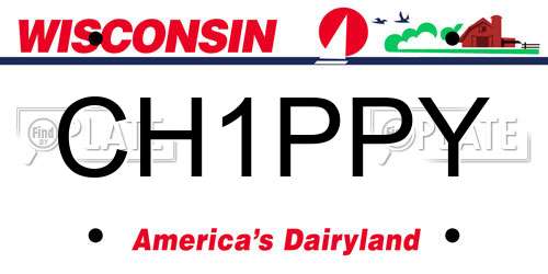 CH1PPY Wisconsin License Plate