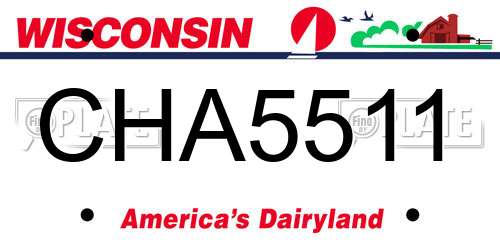 CHA5511 Wisconsin License Plate