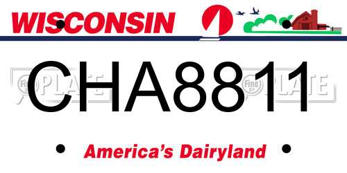 CHA8811 Wisconsin License Plate