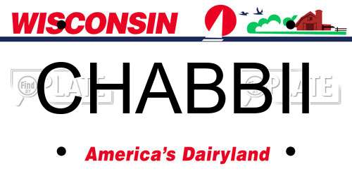 CHABBII Wisconsin License Plate