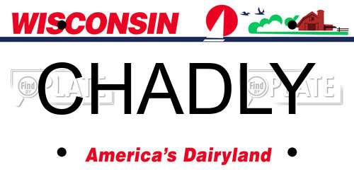 CHADLY Wisconsin License Plate