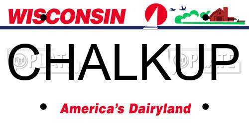 CHALKUP Wisconsin License Plate
