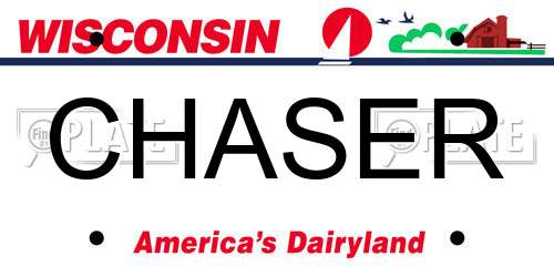 CHASER Wisconsin License Plate