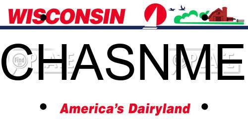 CHASNME Wisconsin License Plate