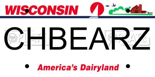 CHBEARZ Wisconsin License Plate