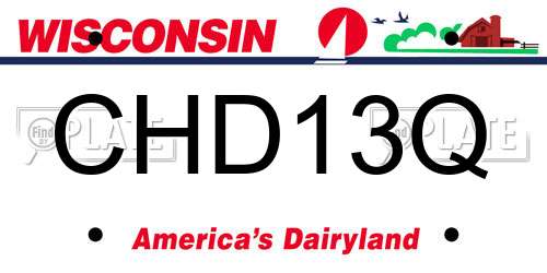 CHD13Q Wisconsin License Plate