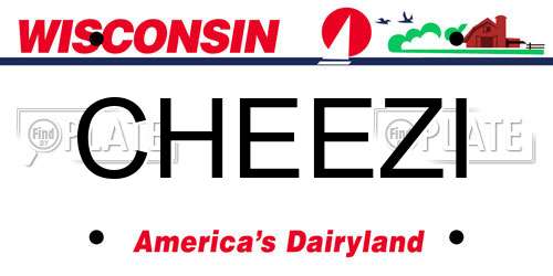 CHEEZI Wisconsin License Plate