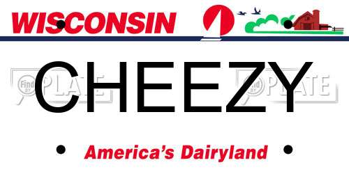 CHEEZY Wisconsin License Plate