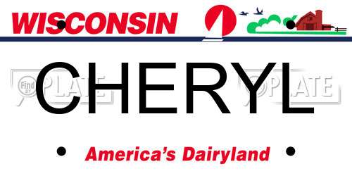 CHERYL Wisconsin License Plate