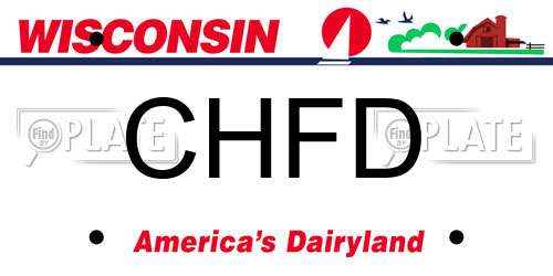 CHFD Wisconsin License Plate