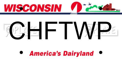 CHFTWP Wisconsin License Plate