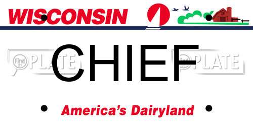 CHIEF Wisconsin License Plate