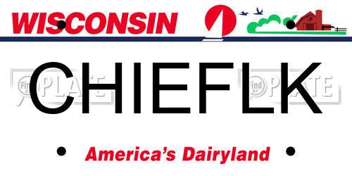 CHIEFLK Wisconsin License Plate