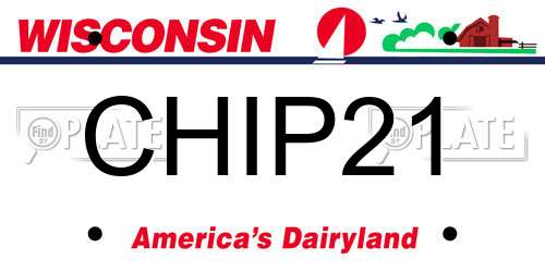CHIP21 Wisconsin License Plate
