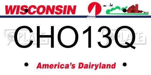 CHO13Q Wisconsin License Plate