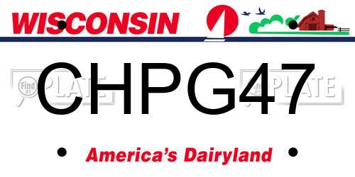CHPG47 Wisconsin License Plate