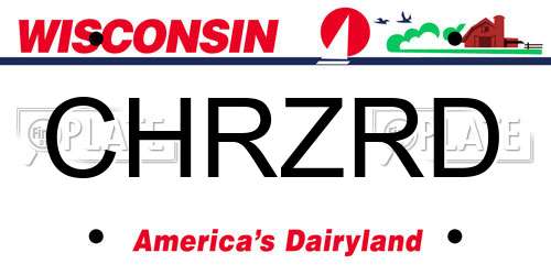 CHRZRD Wisconsin License Plate