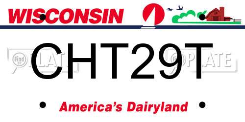 CHT29T Wisconsin License Plate
