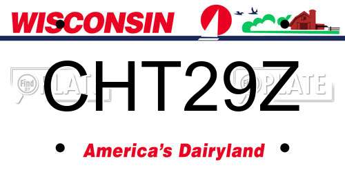 CHT29Z Wisconsin License Plate