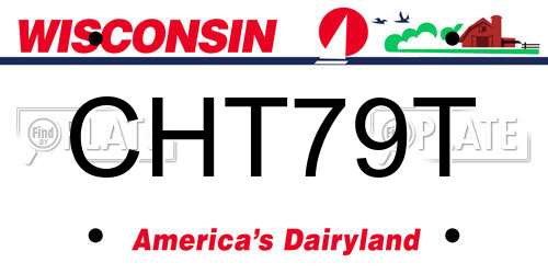 CHT79T Wisconsin License Plate