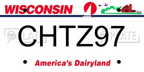 CHTZ97 Wisconsin License Plate
