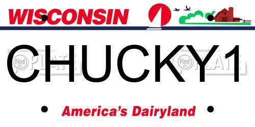 CHUCKY1 Wisconsin License Plate