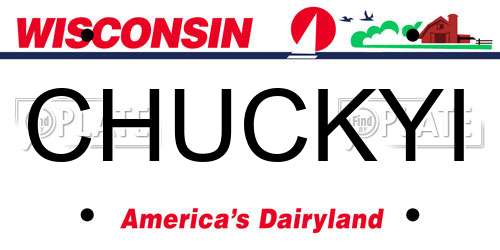 CHUCKYI Wisconsin License Plate