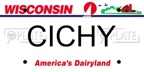 CICHY Wisconsin License Plate