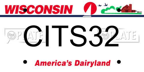 CITS32 Wisconsin License Plate