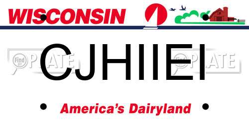 CJHIIEI Wisconsin License Plate