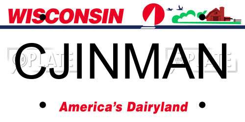 CJINMAN Wisconsin License Plate